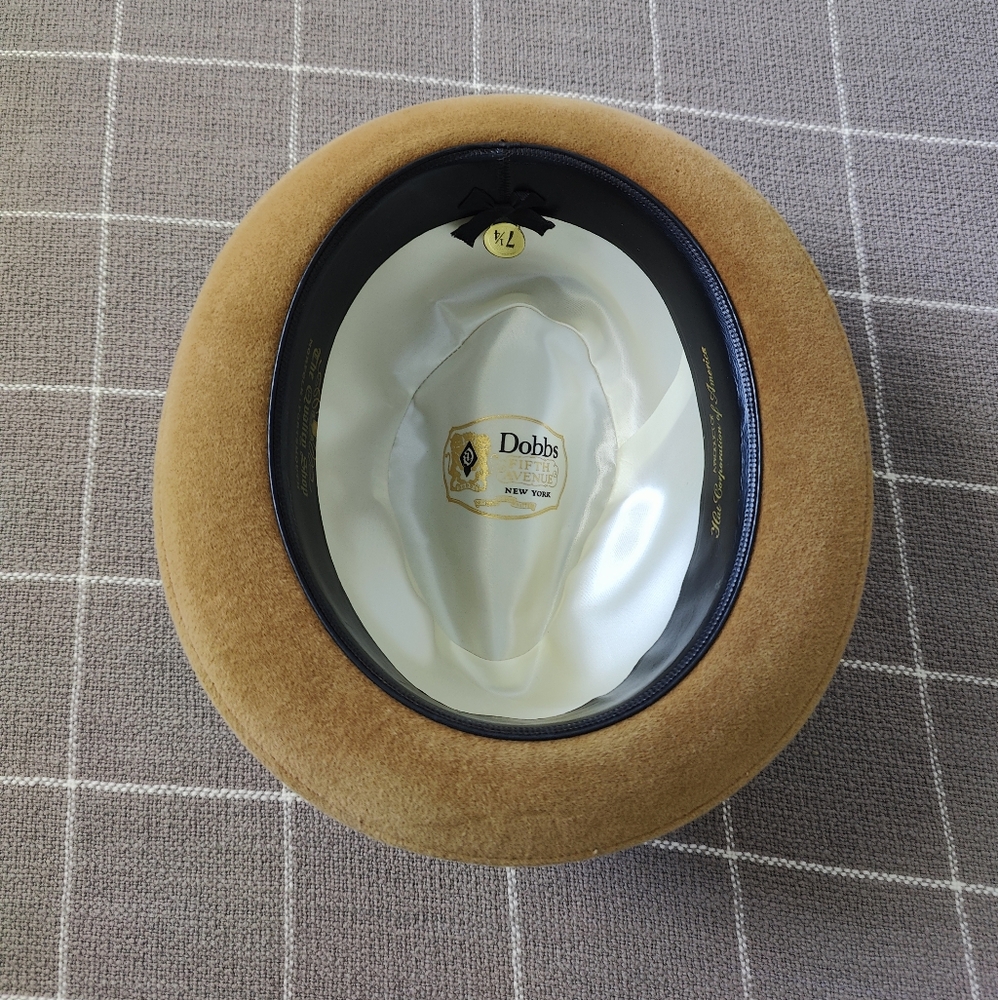 Vtg Dobbs Fifth Ave New York Feather Trimmed Fedora - Picture 7 of 11